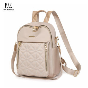 LouisWill Backpack Women Shoulder Bag Waterproof Oxford Cloth Backpack Large Capacity Backpack Lightweight Laptop Backpack Casual Zipper Packs With Fur Ball Decoration for Girls Teens Women