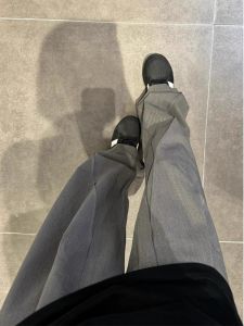 Quần Ống Rộng Cạp Cao Màu Xám Dài Thường Ngày Cho Nữ Quần Ống Rộng 175cm Thiết Kế Dài Đến Sàn Quần Ống Rộng Thoải Mái