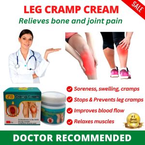 Leg Cramp Cream Relief Ointment soothes nerve and joint Pain Relieves Muscle Soreness and Numbness of the knees & foot