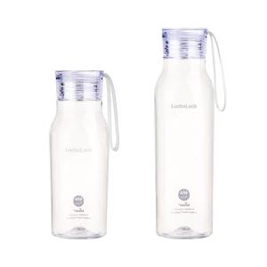 Portable Sport Water Bottle Lock N Lock Plastic Cups Womens Transparent Summer Tritan Carry on Bottle Korean Style Beverage Utensils