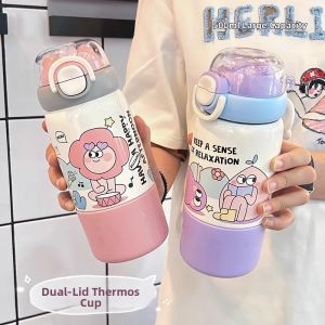 SHIKATU | Multifunctional Cute Thermal Cup Large Capacity Portable Straw