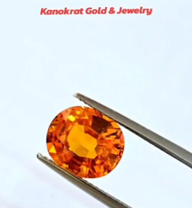 พลอยบุษราคัม ธรรมชาติ (เผาเก่า) พลอยแท้จากศรีลังกา น้ำหนัก 5.19 กะรัต พร้อมใบเซอร์จากสถาบัน ซื้อเก็บหรือทำเป็นแหวน