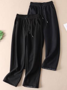 Slimming High Waist Hanlen Denim Pants Womens Wide Leg Pants Tummy Control Cotton Stretch Fabric Spring Autumn Seasons