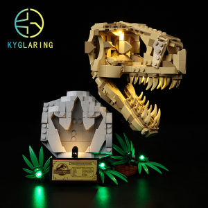 Đồ Chơi Đèn LED Hóa Thạch Khủng Long Đầu Xương Tyrannosaurus Kyglaring 76964 Đồ Chơi Lắp Ráp Khối Nhựa Cho Người Lớn