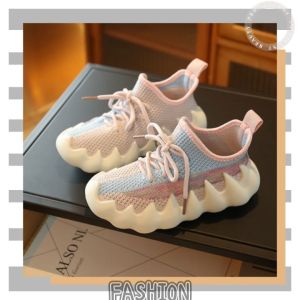 KDAShop Hot เวอร์💥 รองเท้าผ้าใบลำลองเด็ก รองเท้าแฟชั่นเด็กรุ่นฮิต แต่งลวดลายเหมือนหนวดปลาหมึก สีคือวิบวับ: เมตาเปล่า