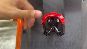 Motorcycle Red Metal Dual Hook – Helmet Holder Bottle Carrier Luggage Hanger for Scooter Accessories