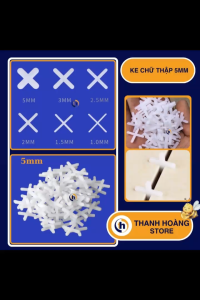 [ Combo 200c/bịch] Ke chữ thập ốp lát gạch 5mm - Ron nhựa chữ thập ốp lát gạch men - Ke nhựa lát gạch