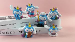 Sanrio Blind  Hand-Made Tik Tok Live Stream 6 Style Cinnamoroll Babycinnamoroll COS Unicorn Big Ear Dog Gashapon Machine Doll Ornaments