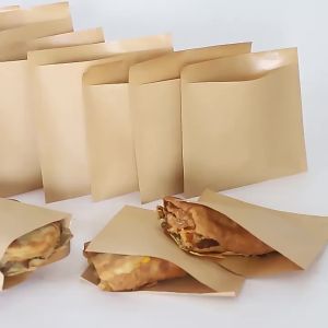 200pcs Kertas Donut Laminasi Food Grade Kertas Roti Kue Burger Gorengan Paper Bag Kantong Donut
