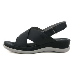 Womens Soft Bottom Roman Thick Heel Sandals Summer 2025 Fashion Cross Band Heightening Platform Pumps Casual Low Cut PU Upgraded