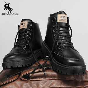 Mens Waterproof High-top Retro British Style Outdoor Hiking Work Boots
