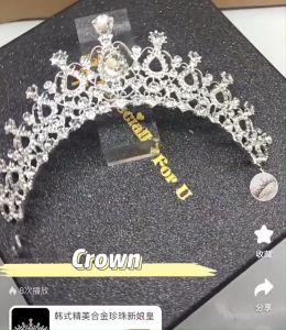 Kids Crystal Crown Rhinestone Princess Headpieces Birthday Tiaras Prom Jewelry Set Bride Wedding Headband Gifts