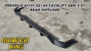 PERODUA MYVI 2022-2024 FACELIFT GEN 3 V1 REAR DIFFUSER 2022 2023 2024 MATERIAL PUR WITHOUT PAINT