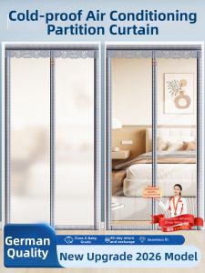 SHULIAN | Windproof Cold Air Barrier Curtain Magnetized Transparent