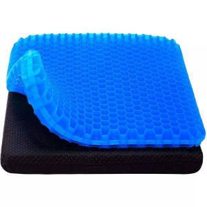 Đệm Ngồi 3D 2 Lớp Thoáng Khí - Đệm Gel Tổ Ong Lót Ghế Trên Ô Tô Giúp Tuần Hoàn MáuChống Đau Mỏi Lưng