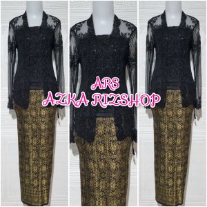 set kebaya pesta kebaya wisuda kutubaru + rok songket plisket