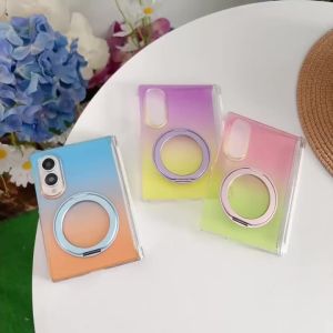Z Fold8 Wide 360 Rotating Magnetic Stand Gradient Case for Samsung Galaxy Z Fold 8 Shockproof Axis Protection for Magsafe Cover