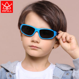 IMPALA PG1615W Kids Cycling Glasses Polarized Lens Sunglasses for Children 2-8 Years Old 100% Anti-UV Elastic Frame