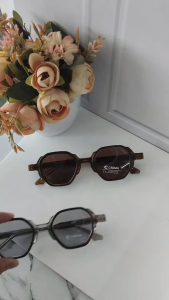 SUNGLASS KACAMATA CARAZA PERLINDUNGAN MATA ANTI UV MODEL SEGI 6 FRAME RINGAN