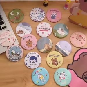 กระจกแบบพกพา กระจกแต่งหน้า อุปกรณ์แต่งหน้า ส่งคละสี ร้อมส่งในไทย