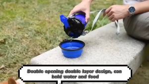 2-in-1 Collapsible Storage Container & Portable Pet Feeding Solution