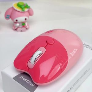 Mofii | MOFii M3DM Pink Cat Dual Mode Wireless Mouse 2.4G Bluetooth Dual Connection Cute Portable 3 DPI Optical Mouse for Office Women