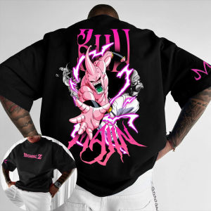 Bandai | Hot Selling Fashion New Anime Dragon Ball Demon Man Buou Mens T-shirt Boys Y2K Harajuku Pure Cotton Short Sleeved Plus Size