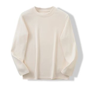 Áo Thun Dài Tay Tự Làm Nóng Hai Mặt Mềm Mại Thoải Mái Cổ Tròn Màu Trơn Mùa Thu Áo Thun Nam Thường Ngày Bằng Polyester