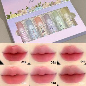 Bộ Son Nhung Lì 6 Cây Dễ Thương Chất Lì Mềm Mịn Dễ Tán Lâu Trôi Màu Nude Quà Tặng Trang Điểm Hoàn Hảo