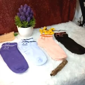 IMPORTCOD Kaos Kaki Wanita Motif Smile Lucu Ankle Socks Dewasa Kaos Kaki Pendek Murah