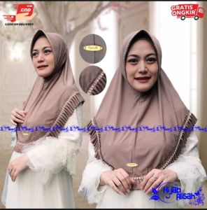 HIJAB INSTAN/ RYBECHA BERGO REMPEL RENDA BASO/ KERUDUNG KHIMAR/ HARGA MURAH GROSIR