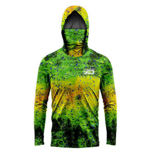 Long Sleeve Fishing Shirts Men Sun Protection Hoodie Mask All-in-one Fishing Clothing Pesca Hunting Camping Angling T-shirt New