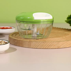Dụng Cụ Xay Tỏi Ớt Cầm Tay Dung Tích 500ml 3 Lưỡi Sắc Bén Dây Kéo Nhẹ Nhàng Dụng Cụ Nhà Bếp Thiết Yếu An Toàn Tiện Lợi