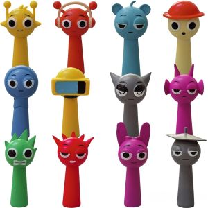 12pcs Cute Cartoon Character Figurines Set - Perfect for Home & Office Desk Decor Party Favors and Gifts