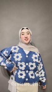 KARDIGAN FLOWERS RAJUT WANITA / SWETER CARDIGAN KEKINIAN TERBARU / CARDIGAN MOTIF BUNGA