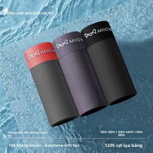 Quần lót MiiOW nam làm bằng vải ice silk cạp vừa kháng khuẩn