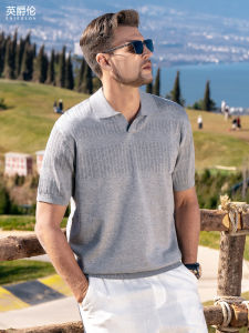 Enjeolon | Old Money Style Textured Polo Shirt Short Sleeve