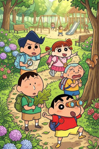 Kayou | DIY Crayon Shin-chan Cartoon Portrait Diamond Painting Cherry Blossom Family Modern Wall Decoration for Living Room and Bedroom
