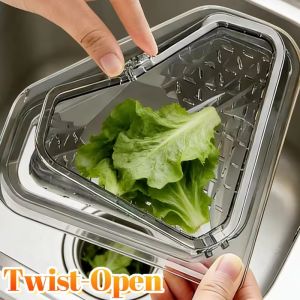 3Pcs Magnetic Drainage Triangular Kitchen Sink Strainer For Household Food Scraps Leftovers And Kitchen Waste