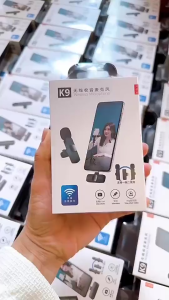 Micro thu âm không dây K9 cài áo lọc tiếng ồn cao cấp cổng Type C dùng cho livestream quay video mạng xã hội