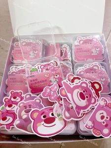 Hộp Sticker Gấu Dâu Lotso Gồm 20 Miếng Chống Thấm Nước Siêu Dễ Thương Siêu Cute