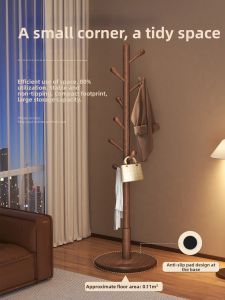 JIAJIESHI | Solid Wood Standing Coat Rack