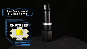 Asafee D180 30M Underwater XHP70 High Light 1000LM Diving Flashlight Magnetic Switch Torch IPX8 Waterproof Lamp