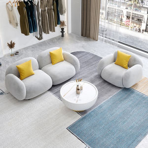 โซฟาขนาดเล็กสำหรับร้านเสื้อผ้าสไตล์นอร์ดิกโซฟาห้องนั่งเล่นแบบคู่ทันสมัยสำหรับพาร์ทเมนท์ขนาดเล็กที่นิยมในโลกออนไลน์ต้อนรับแขกร้านเสริมสวยแบบเรียบง่าย