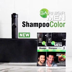 Garnier Men Shampoo Color 1 Sachet || Pewarna Rambut Pria Laki Laki || Hitam Alami || Coklat Kehitaman