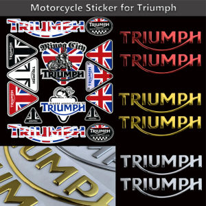 Triumph Logo Motorcycles Sticker Reflective Flag Polyester Printed Racing Vintage Banner Sticker 3D Resin Gel Decals for Triumph