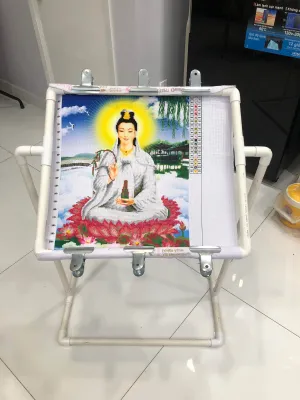 Khung thêu tranh chữ thập Bảo Ngọc + 6 kẹp sắt