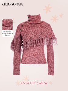 Cello Sonata | Nomadic Style Alpaca Wool Cape Cloak & Sweater Set