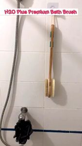 จัดส่งที่รวดเร็ว แปรงอาบน้ําขนแปรงนุ่มและแข็ง ด้ามยาวสองด้าน สครับขัดหลังขัดผิว เหมาะสําหรับทั้งเปียกและแห้ง