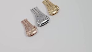Khóa Đồng Hồ Bằng Thép Không Gỉ Cho Dây Đeo Đồng Hồ Omega Khóa Bướm Bằng Da/cao Su Gập Được 16mm 18mm 20mm